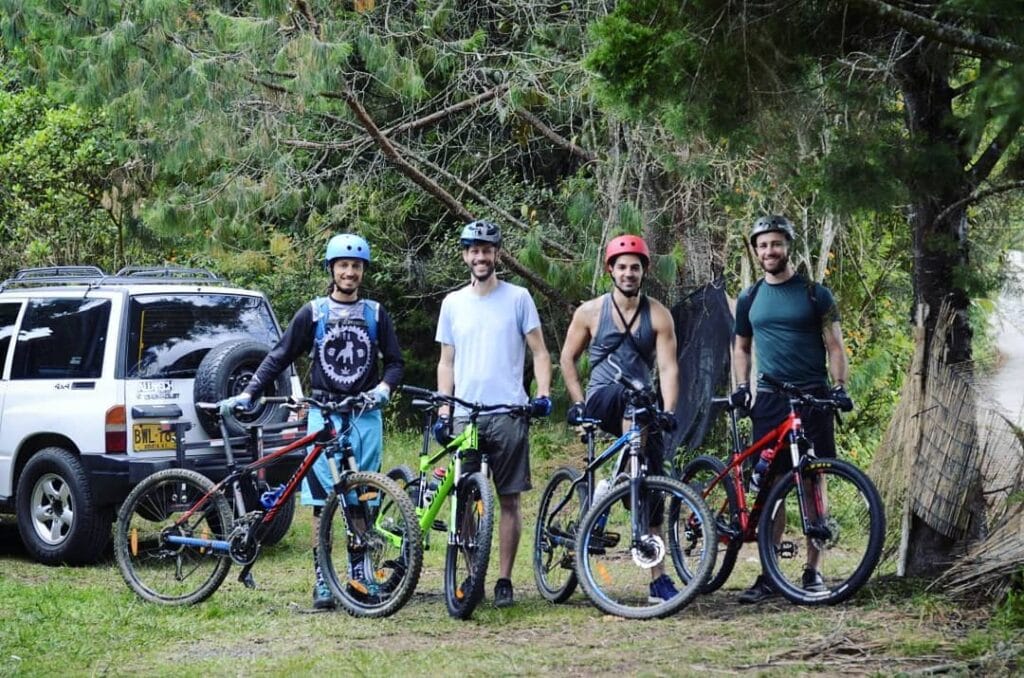 Mountain biking in Medellín on a cloud-forest trail in Arví Park