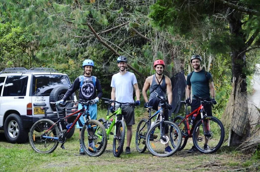 Mountain biking in Medellín on a cloud-forest trail in Arví Park